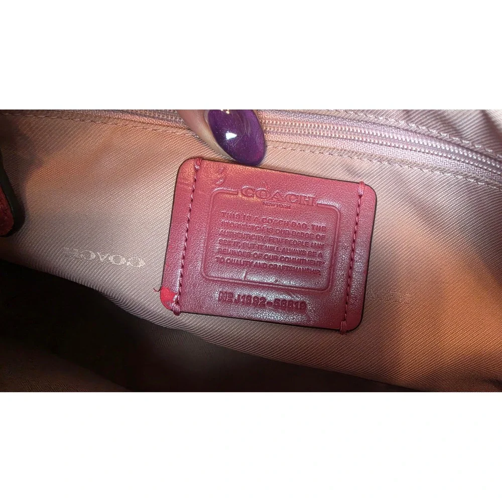 Coach Chaise Crossbody Bag Pink Pebbled Leather Gunmetal Hardware 56819 EUC